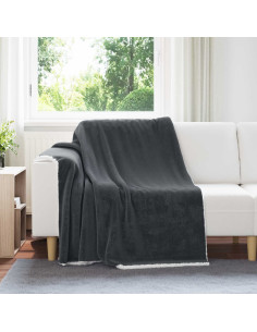 Coperta Grigio scuro 150 x 200 cm Panno