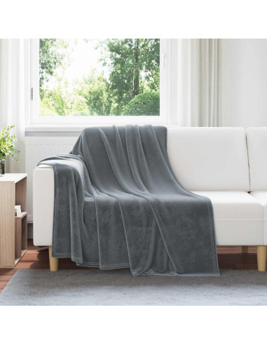 Coperta Grigio scuro 150 x 200 cm Panno