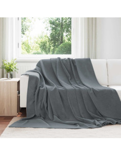 Coperta Grigio scuro 240 x 270 cm Panno