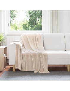 Coperte da Pile 6 pcs Beige 130 x 150 cm Panno