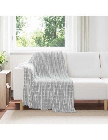 Coperte da Pile 6 pcs Grigio 150 x 130 cm Panno