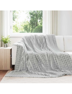 Coperte da Pile 6 pcs Grigio 240 x 220 cm Panno