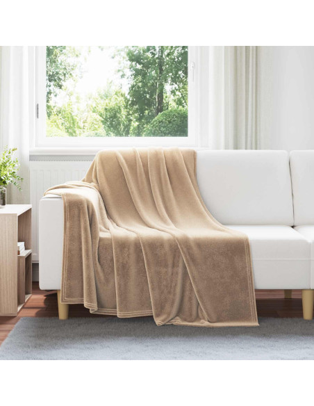 Coperte da Pile 6 pcs Cammello 150 x 200 cm Panno