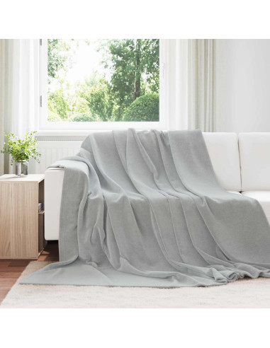 Coperte da Pile 6 pcs Grigio 240 x 270 cm Panno