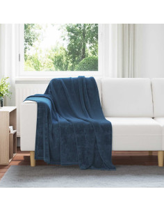 Coperte da Pile 6 pcs Blu navy 130 x 150 cm Panno