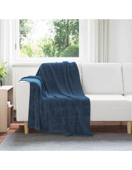 Coperte da Pile 6 pcs Blu navy 130 x 150 cm Panno