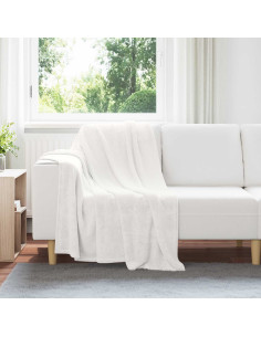 Coperte da Pile 6 pcs Bianco 130 x 150 cm Panno