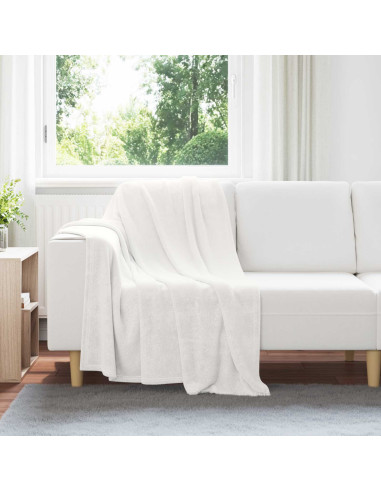 Coperte da Pile 6 pcs Bianco 130 x 150 cm Panno