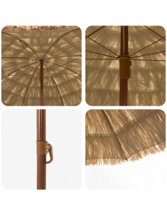 Ombrellone da Spiaggia Naturale 255 x 255 x 255 cm