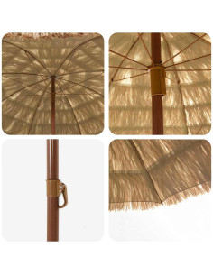 Ombrellone da Spiaggia Naturale 255 x 255 x 255 cm