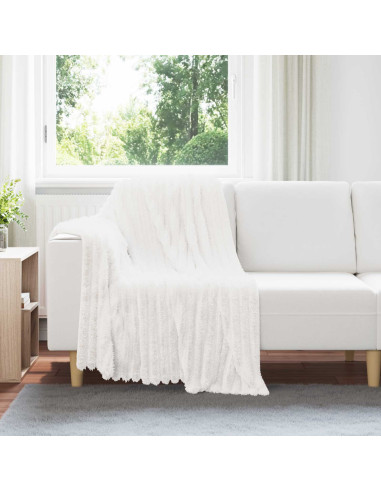 Coperte da Pile 6 pcs Bianco 150 x 130 cm Panno