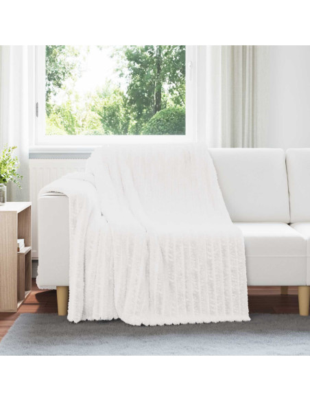 Coperte da Pile 6 pcs Bianco 200 x 150 cm Panno