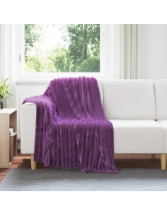 Coperte da Pile 6 pcs Viola 150 x 130 cm Panno