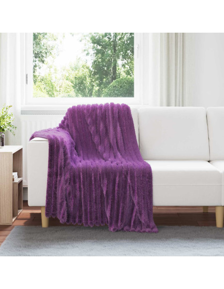 Coperte da Pile 6 pcs Viola 150 x 130 cm Panno