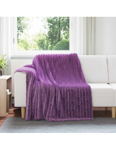 Coperte da Pile 6 pcs Viola 200 x 150 cm Panno