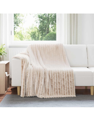 Coperte da Pile 6 pcs Beige 200 x 150 cm Panno