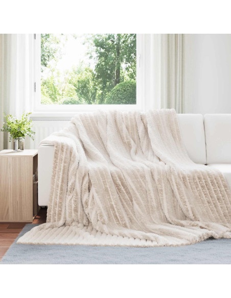 Coperte da Pile 6 pcs Beige 240 x 220 cm Panno