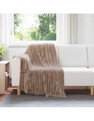 Coperte da Pile 6 pcs Cammello 150 x 130 cm Panno