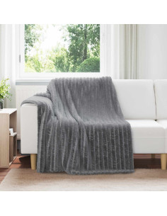 Coperte da Pile 6 pcs Grigio scuro 200 x 150 cm Panno