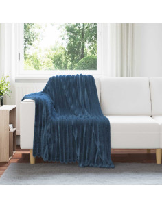 Coperte da Pile 6 pcs Blu navy 150 x 130 cm Panno
