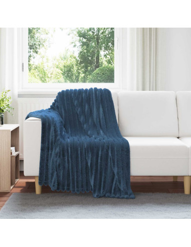 Coperte da Pile 6 pcs Blu navy 150 x 130 cm Panno