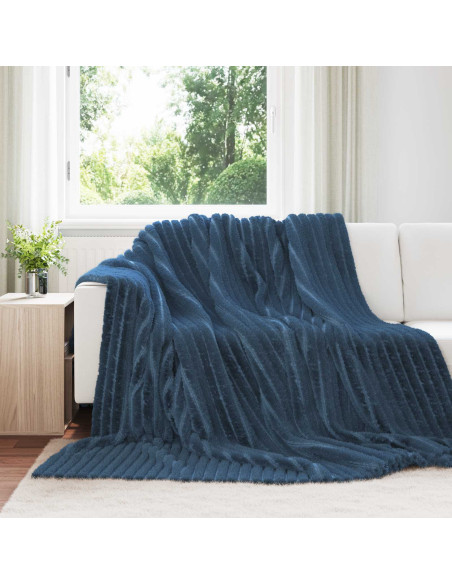 Coperte da Pile 6 pcs Blu navy 270 x 240 cm Panno