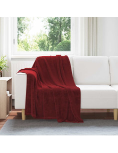 Coperte da Pile 6 pcs Rosso Bordeaux 130 x 150 cm Panno