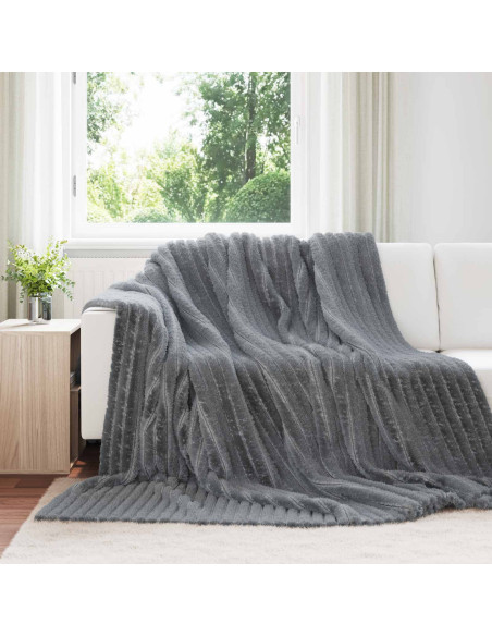 Coperta Grigio scuro 240 x 220 cm Panno