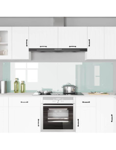 Schienale da cucina 2 pcs Bianco 110 x 60 cm vetro temperato