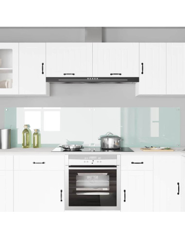 Rivestimento da Cucina 2 pcs Bianco 110 x 50 cm vetro temperato