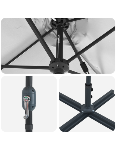 Ombrello da giardino Sabbia 370 x 197 x 239 cm