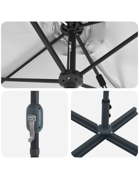 Ombrello da giardino Sabbia 370 x 197 x 239 cm