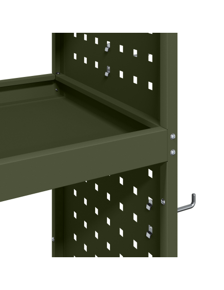 Carrello per Attrezzi con ruota Verde oliva 75 x 35 x 73 cm