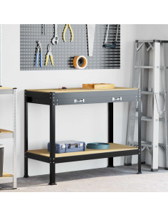 Banchi da lavoro Nero 114 x 54 x 91 cm Legno multistrato