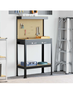Banchi da lavoro Nero 81 x 41 x 145 cm Legno multistrato
