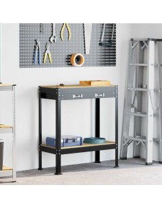 Banchi da lavoro Nero 80 x 40 x 91 cm Legno multistrato