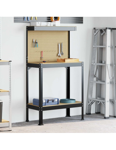 Banchi da lavoro Nero 81 x 41 x 145 cm Legno multistrato