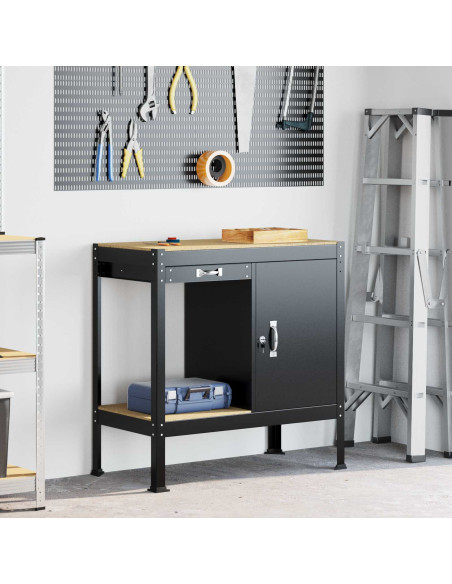 Banchi da lavoro Nero 90 x 49 x 91 cm Legno multistrato