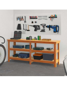 Banco da lavoro Marrone cerato 181.5 x 50 x 80 cm Pino massello