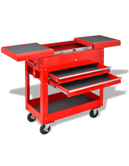 Carrello per Attrezzi Rosso 70.5 x 37 x 71 cm Acciaio