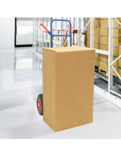 Carrello Manuale Blu e Rosso 49,5 x 53 x 114 cm Acciaio