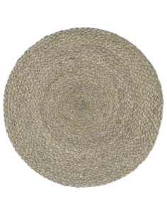 Tovagliette 4 pz Grigio Neutro 38 cm Rotonde in Juta 2