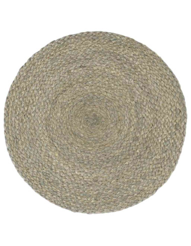 Tovagliette 4 pz Grigio Neutro 38 cm Rotonde in Juta