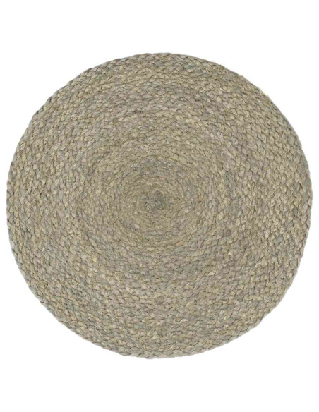 Tovagliette 4 pz Grigio Neutro 38 cm Rotonde in Juta