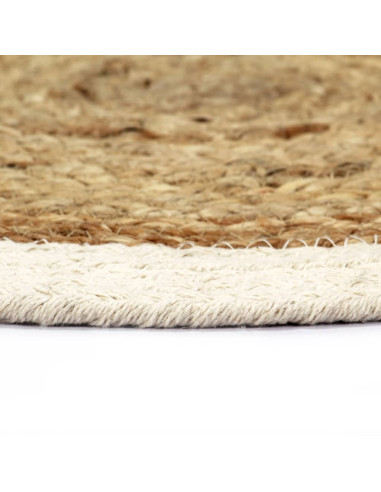 Tovagliette 4 pz Naturale Neutro 38 cm Rotonde in Juta e Cotone