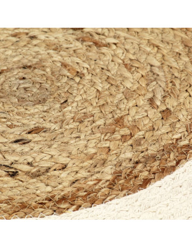 Tovagliette 4 pz Naturale Neutro 38 cm Rotonde in Juta e Cotone