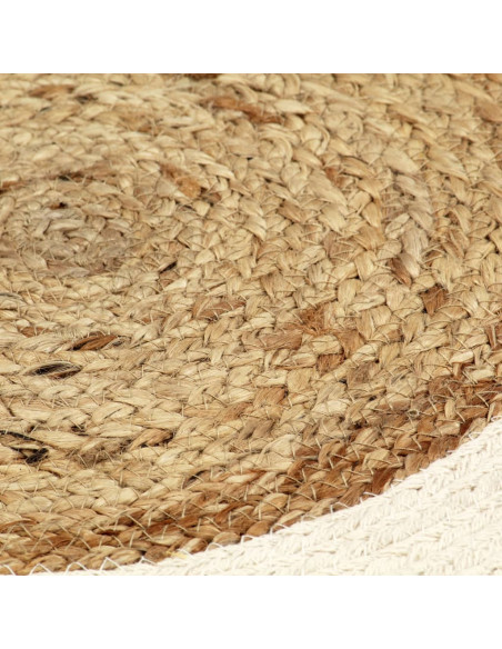 Tovagliette 4 pz Naturale Neutro 38 cm Rotonde in Juta e Cotone