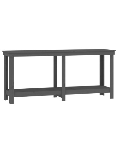Banco da Lavoro Grigio 180x50x80 cm in Legno Massello di Pino