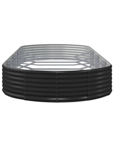 Letto da Giardino in Acciaio a Polvere 373x140x36 cm Antracite