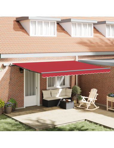 Tenda Retrattile Rosso 450 ×350 cm Tessuto